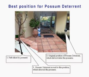 Position of Possum Deterrent